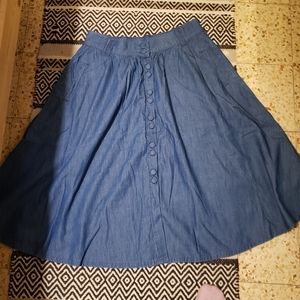 Zara Jean Fabric Skirt L